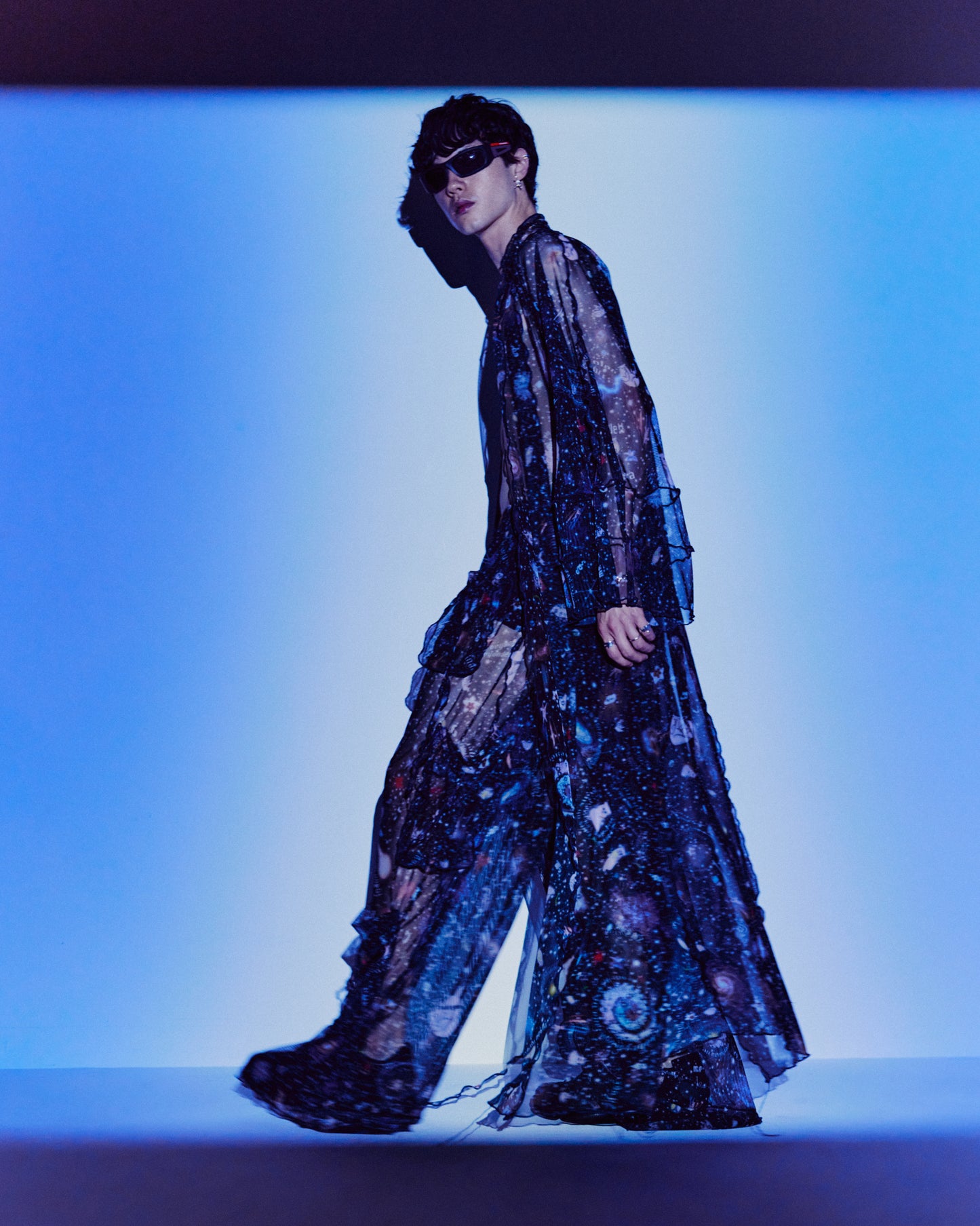 Chemise kimono Cosmos unisexe longue