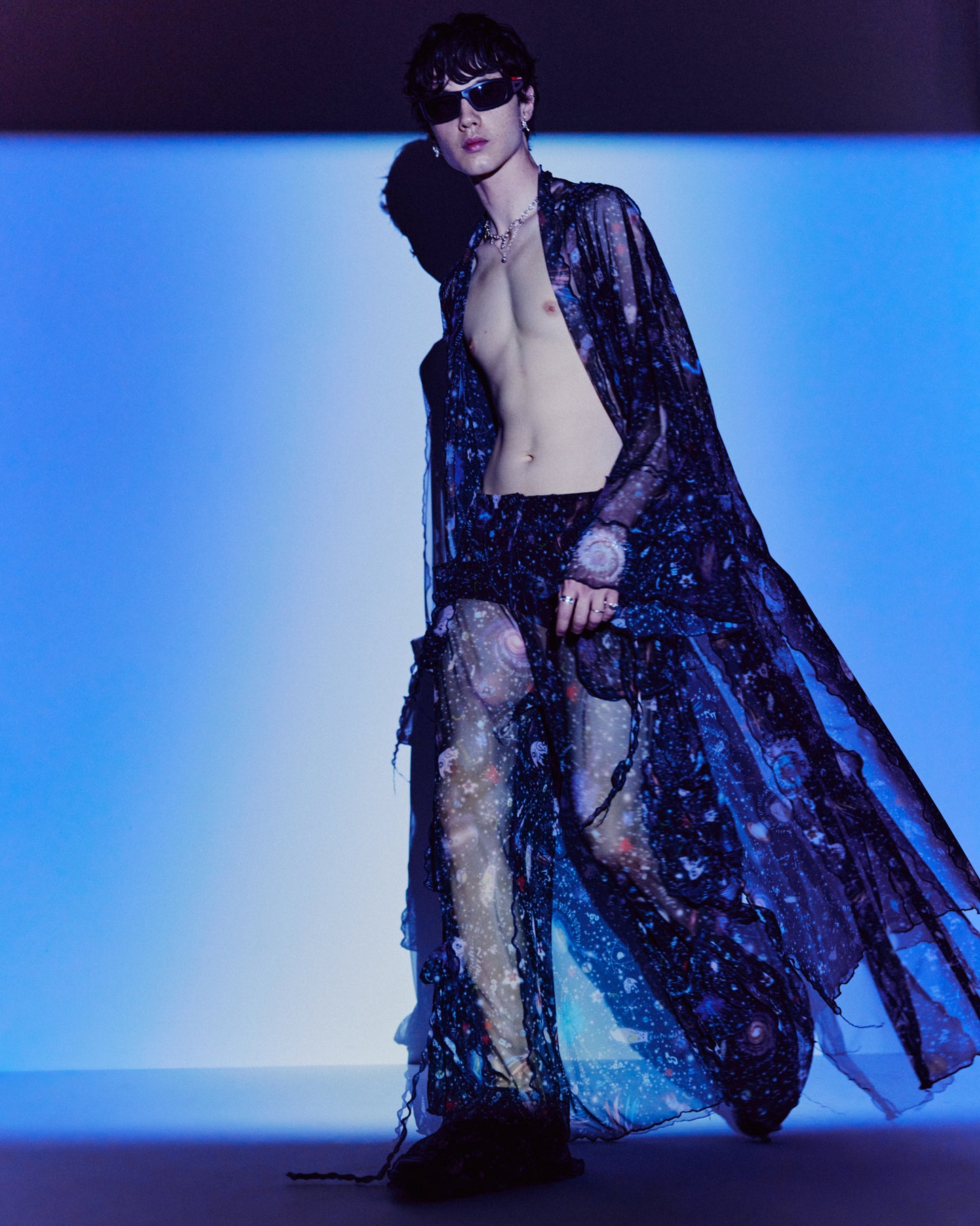 Chemise kimono Cosmos unisexe longue