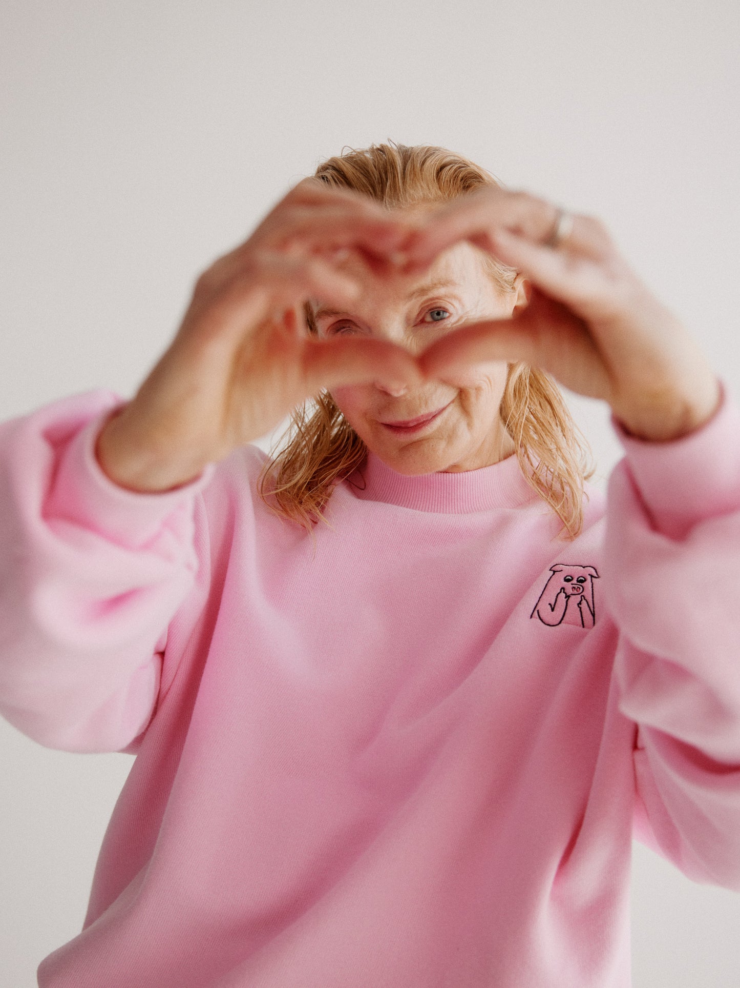 Oversized Pink crewneck sweatshirt