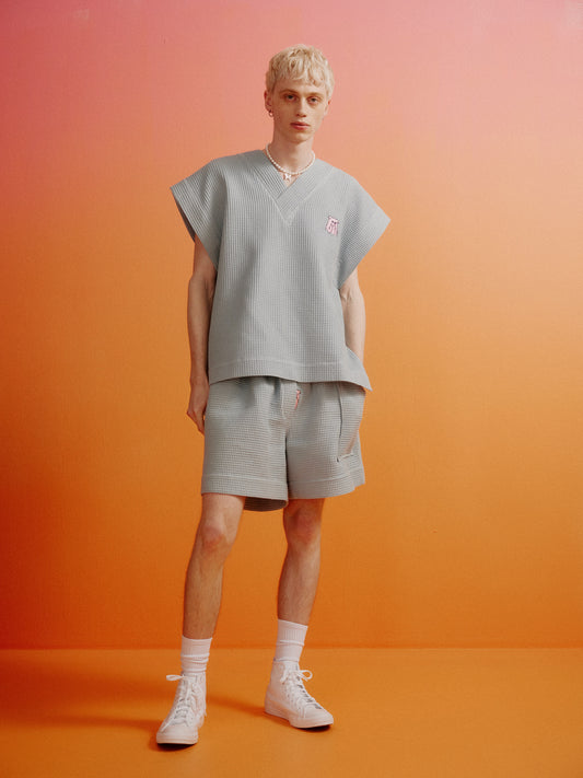 Organic cotton waffle shirt-mindful-pigs-by-fashion-designer-maria-karimi