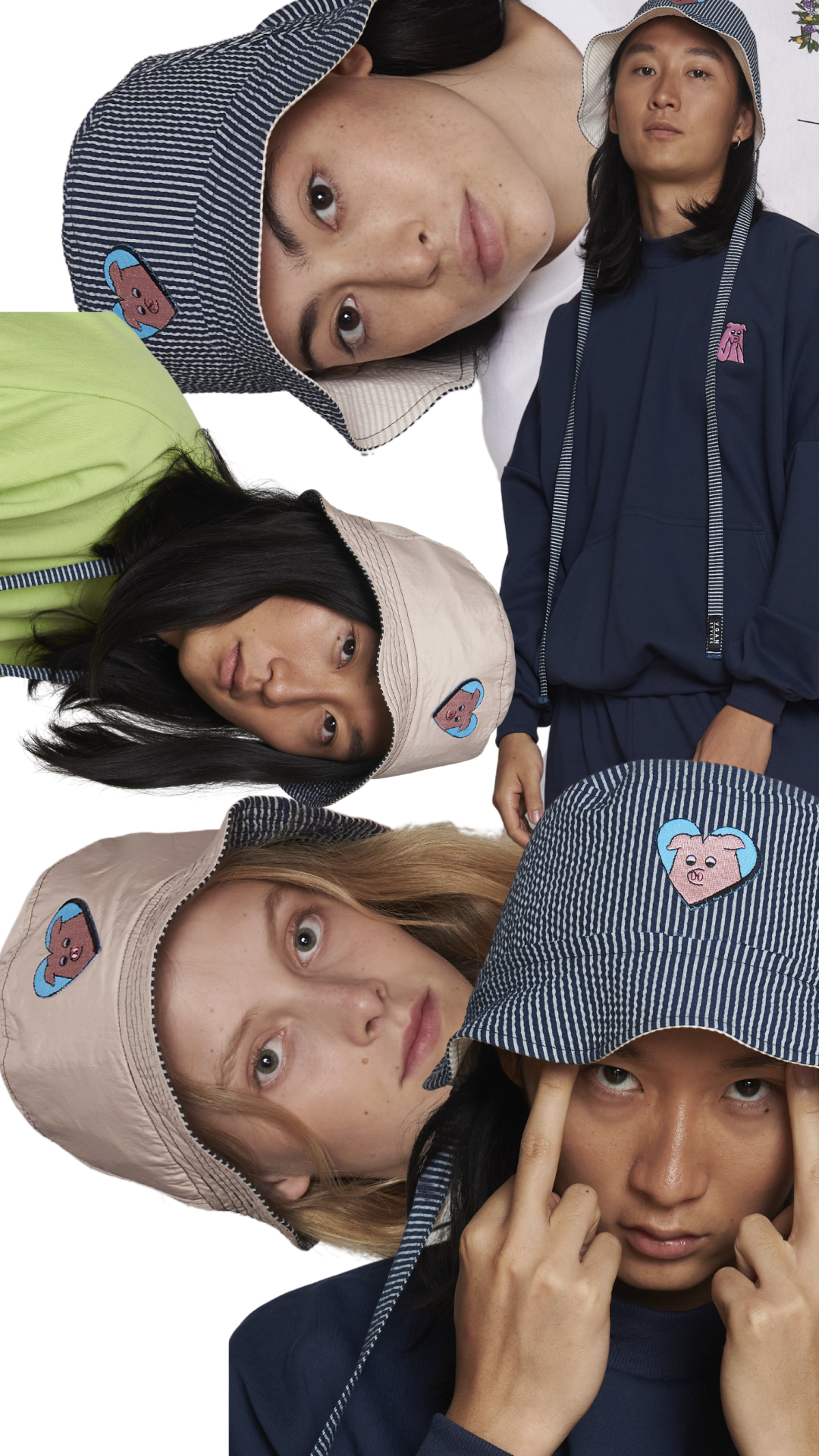 Chapeaux seer-sucker imperméables réversibles