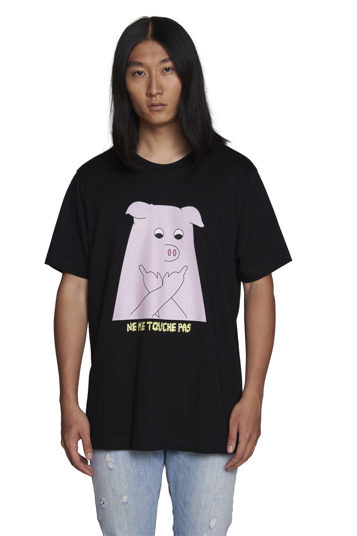 T-shirt noir 100% coton