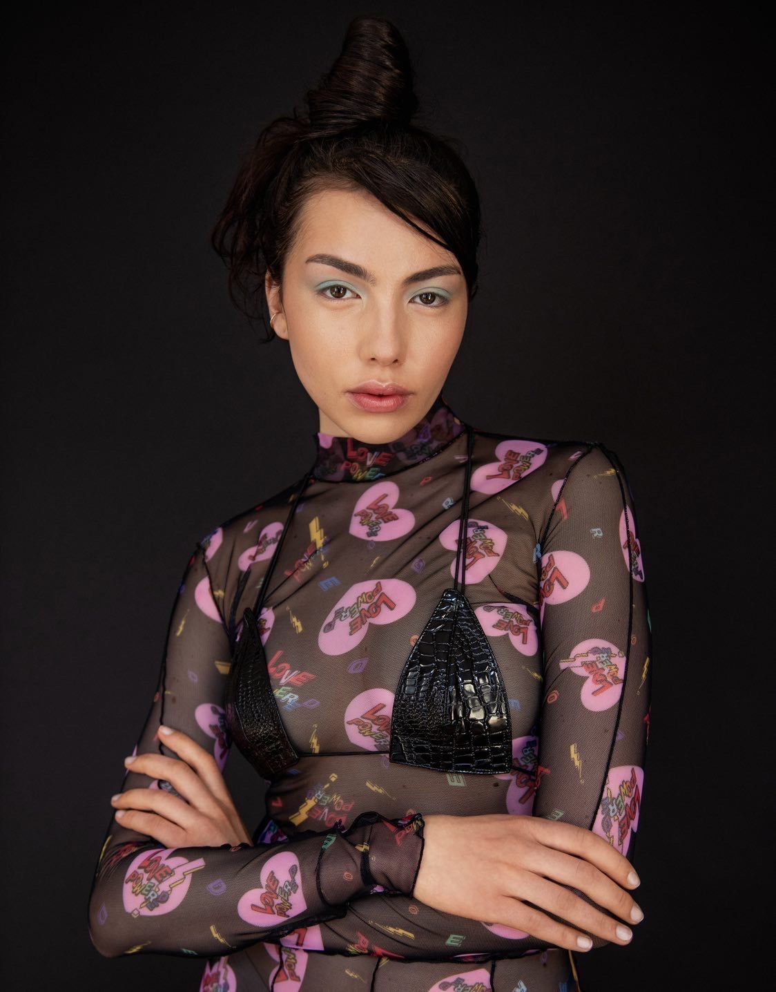 Top en maille noire