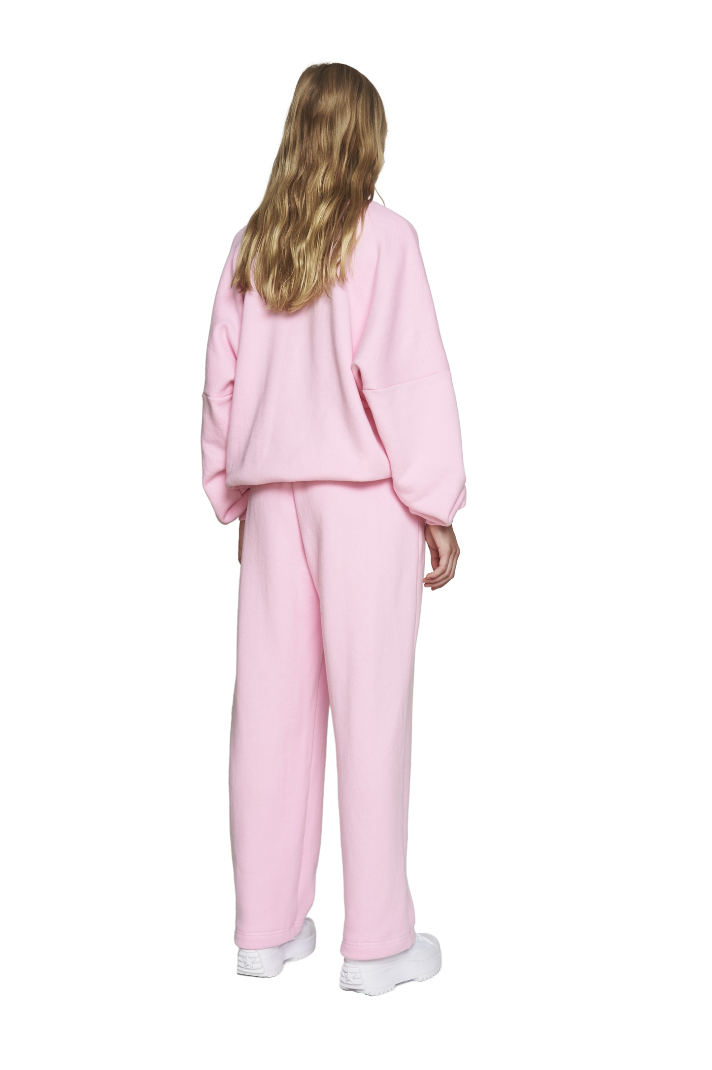 100% coton - Jogging droit rose