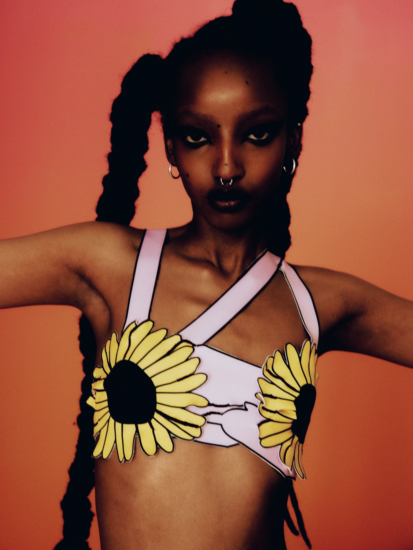 Limited-edition print scuba bikini crop-top