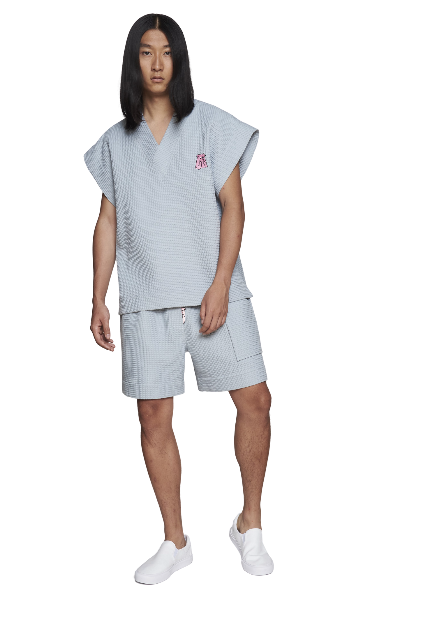 Chemise gaufrée en coton bio